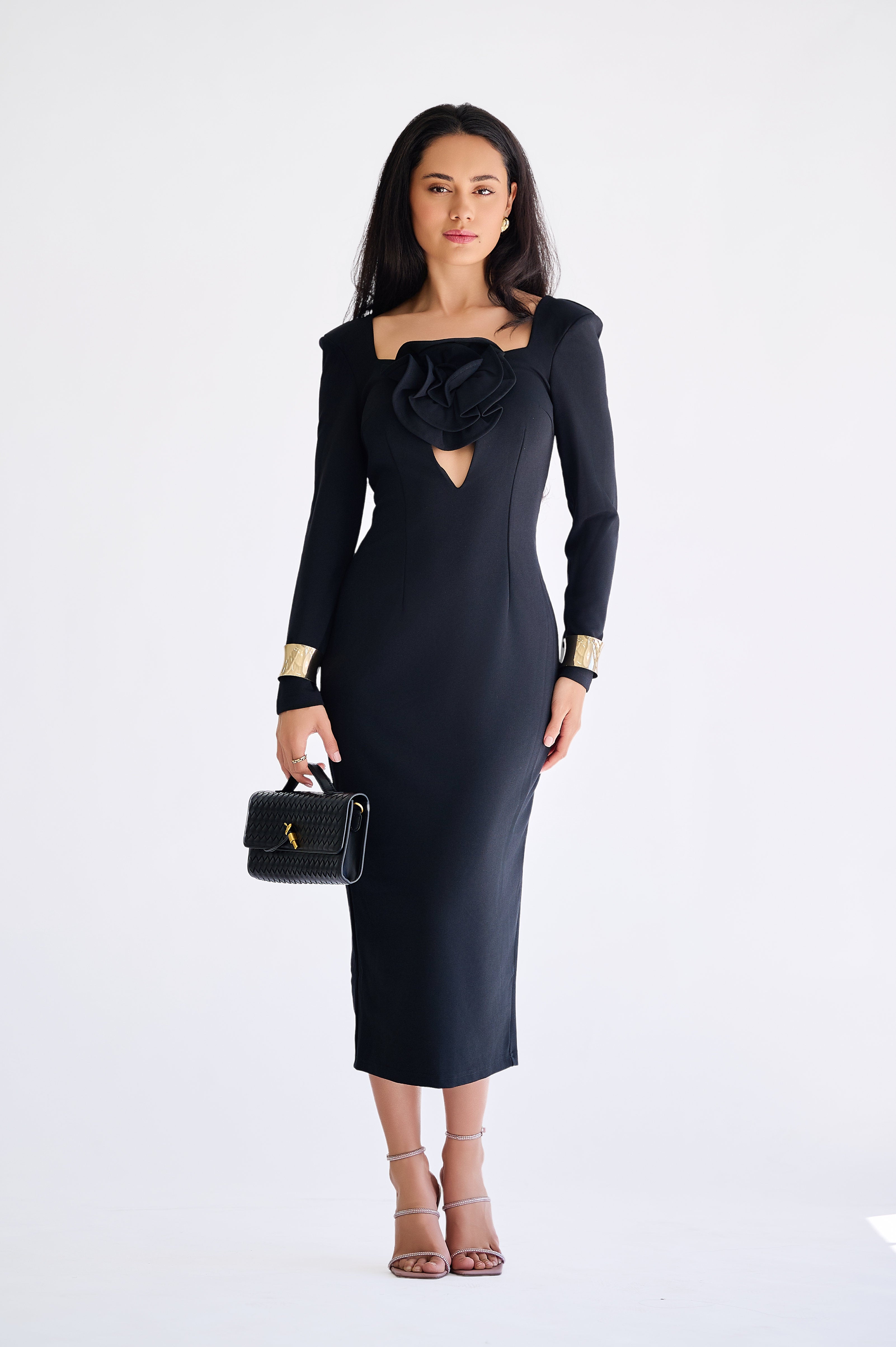 Rose Black Dress M