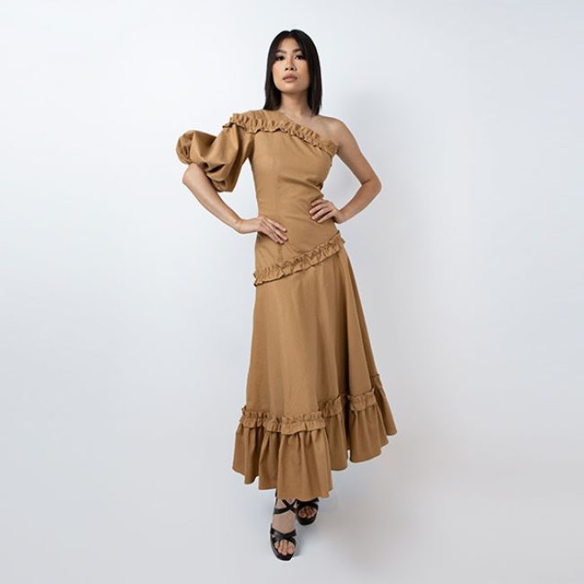 aku dress brown